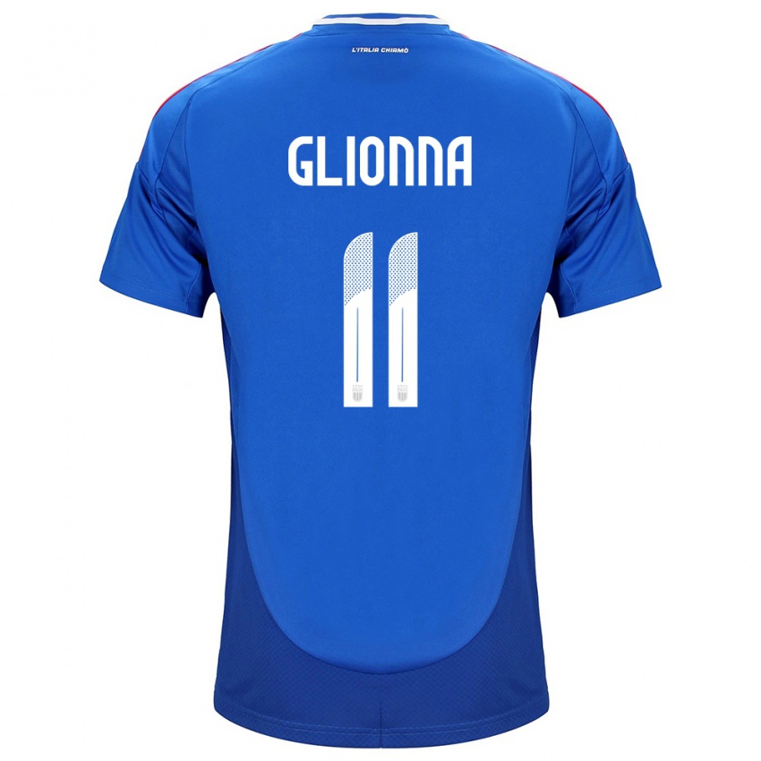 Børn Italien Benedetta Glionna #11 Blå Hjemmebane Spillertrøjer 24-26 Trøje T-Shirt