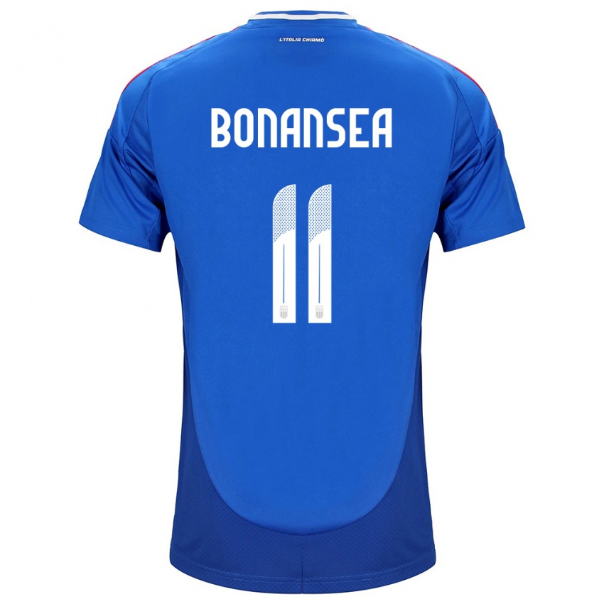 Børn Italien Barbara Bonansea #11 Blå Hjemmebane Spillertrøjer 24-26 Trøje T-Shirt