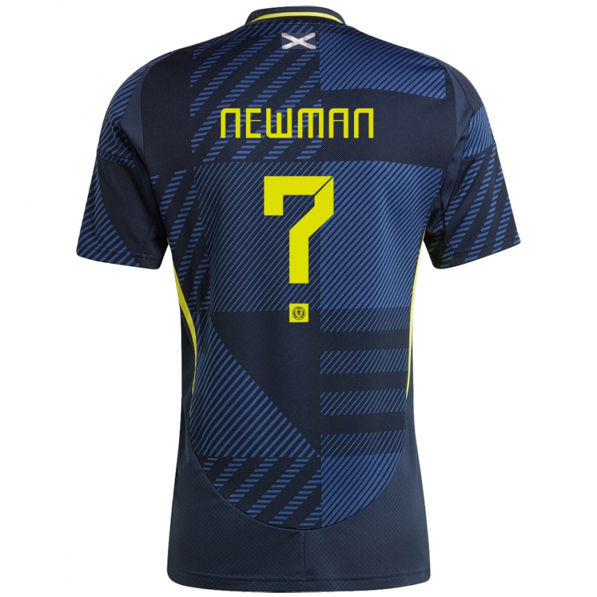 Børn Skotland Jack Newman #0 Mørkeblå Hjemmebane Spillertrøjer 24-26 Trøje T-Shirt