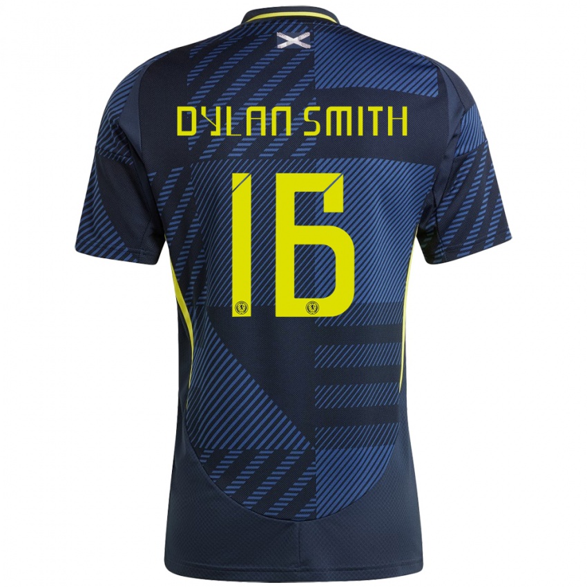 Børn Skotland Dylan Smith #16 Mørkeblå Hjemmebane Spillertrøjer 24-26 Trøje T-Shirt