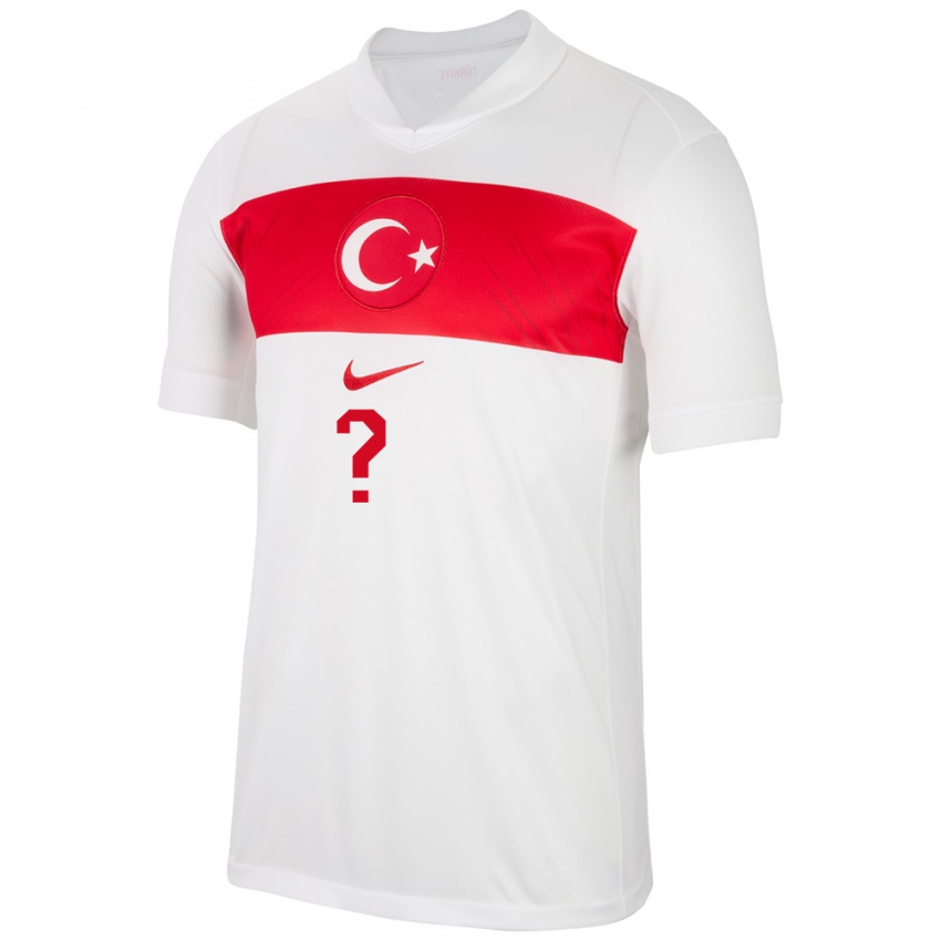 Børn Tyrkiet Baran Yolaçan #0 Hvid Hjemmebane Spillertrøjer 24-26 Trøje T-Shirt