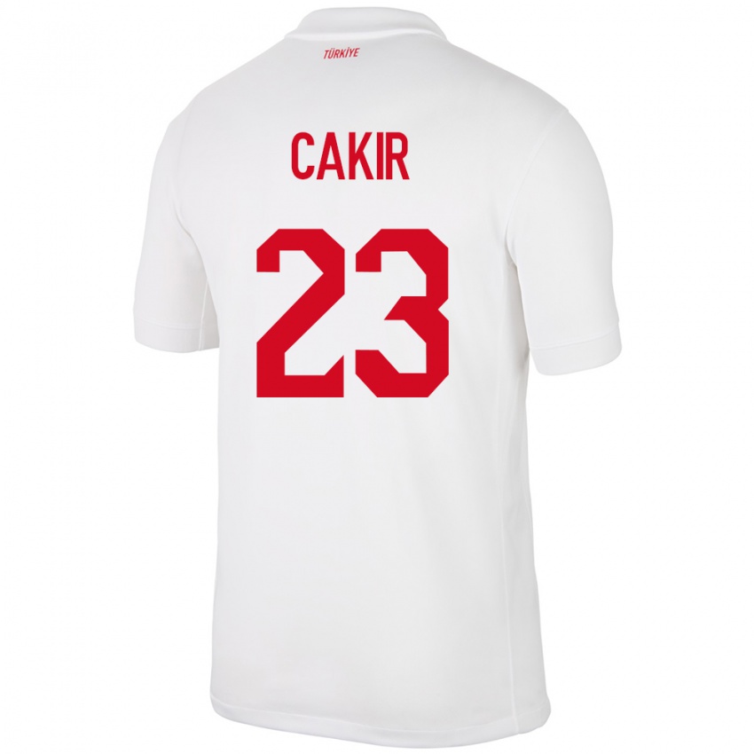 Børn Tyrkiet Uğurcan Çakır #23 Hvid Hjemmebane Spillertrøjer 24-26 Trøje T-Shirt