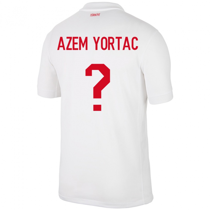 Børn Tyrkiet Mustafa Azem Yortaç #0 Hvid Hjemmebane Spillertrøjer 24-26 Trøje T-Shirt