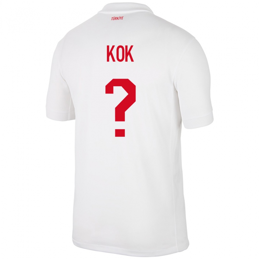 Børn Tyrkiet Serhan Kök #0 Hvid Hjemmebane Spillertrøjer 24-26 Trøje T-Shirt