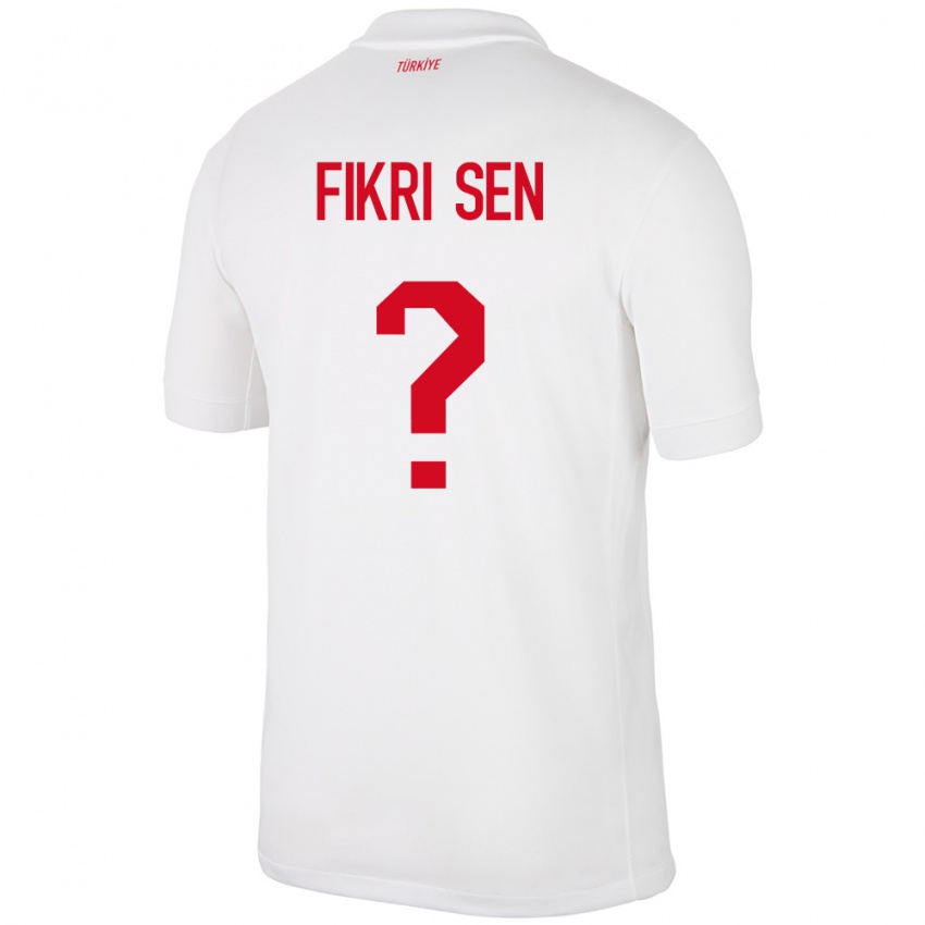 Børn Tyrkiet Yağız Fikri Şen #0 Hvid Hjemmebane Spillertrøjer 24-26 Trøje T-Shirt