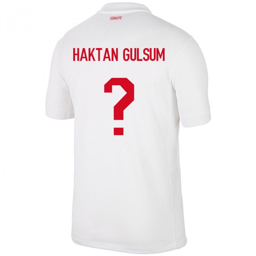 Børn Tyrkiet Ayaz Haktan Gülsüm #0 Hvid Hjemmebane Spillertrøjer 24-26 Trøje T-Shirt