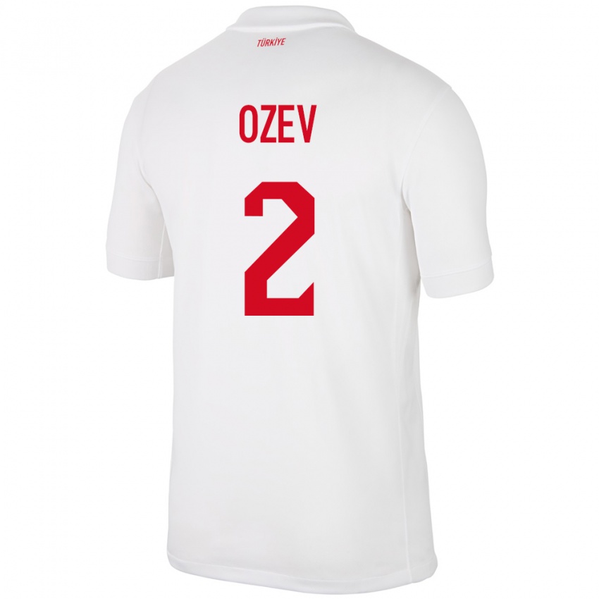 Børn Tyrkiet Ümran Özev #2 Hvid Hjemmebane Spillertrøjer 24-26 Trøje T-Shirt