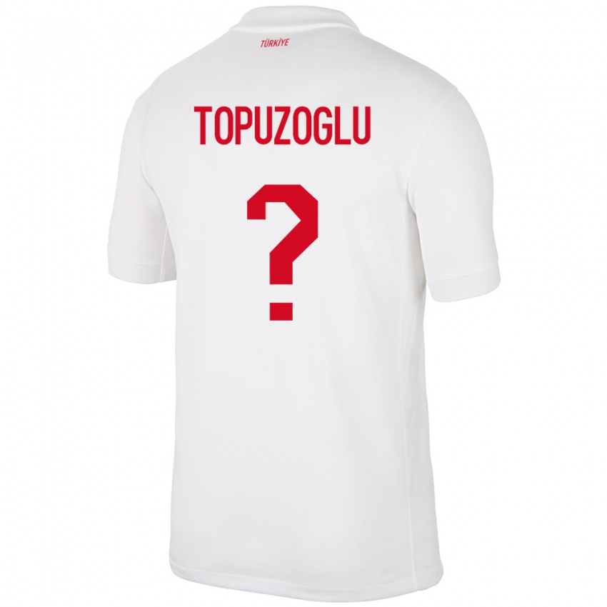 Børn Tyrkiet Berna Topuzoğlu #0 Hvid Hjemmebane Spillertrøjer 24-26 Trøje T-Shirt
