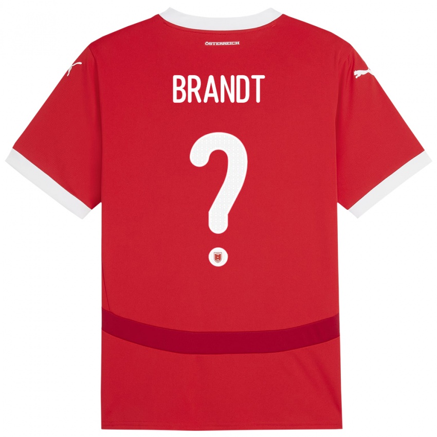 Børn Østrig Marco Brandt #0 Rød Hjemmebane Spillertrøjer 24-26 Trøje T-Shirt