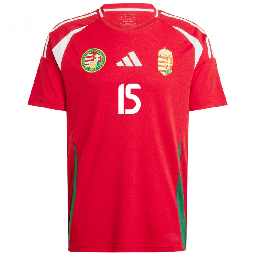 Børn Ungarn László Kleinheisler #15 Rød Hjemmebane Spillertrøjer 24-26 Trøje T-Shirt
