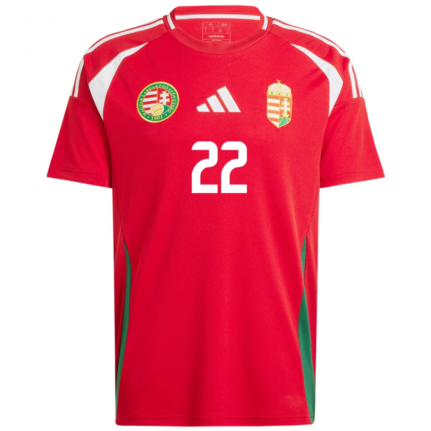 Børn Ungarn Balázs Tóth #22 Rød Hjemmebane Spillertrøjer 24-26 Trøje T-Shirt