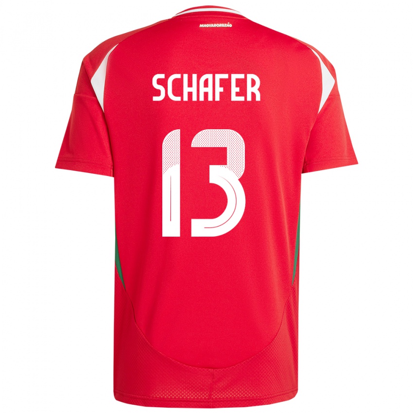 Børn Ungarn András Schäfer #13 Rød Hjemmebane Spillertrøjer 24-26 Trøje T-Shirt