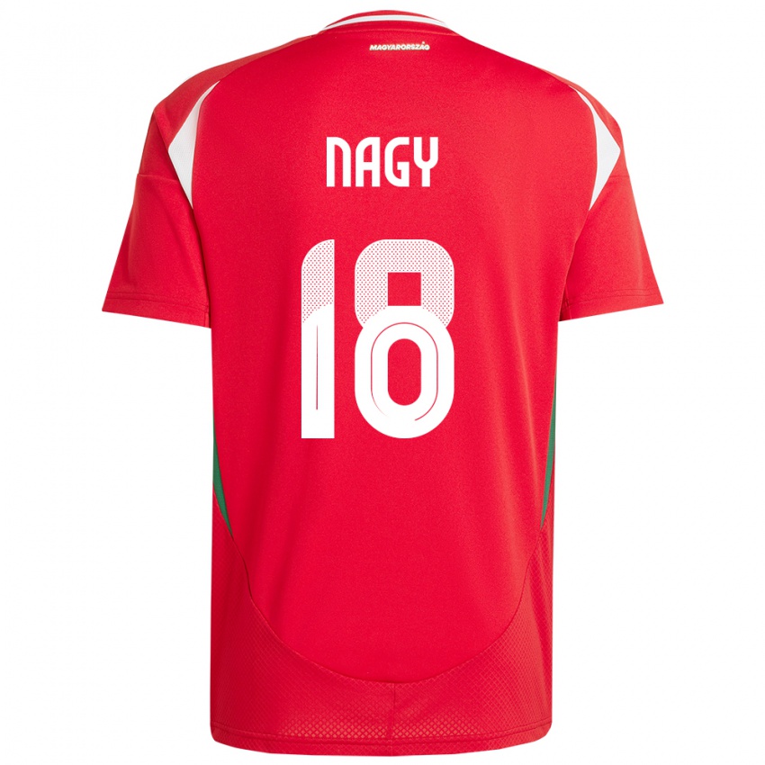 Børn Ungarn Zsolt Nagy #18 Rød Hjemmebane Spillertrøjer 24-26 Trøje T-Shirt