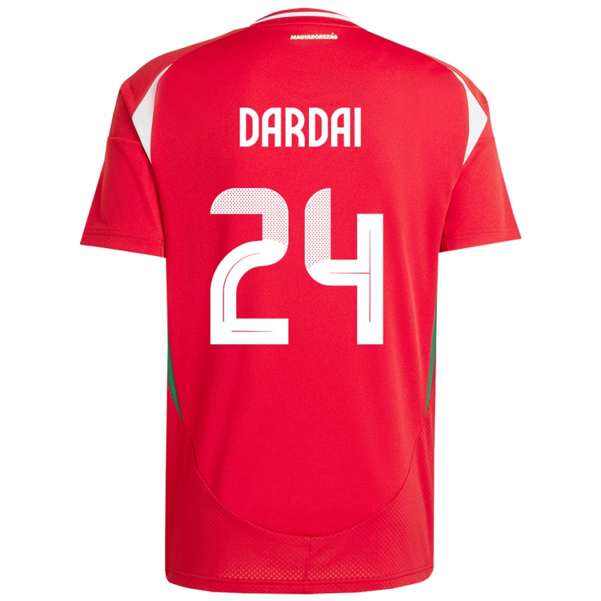 Børn Ungarn Márton Dárdai #24 Rød Hjemmebane Spillertrøjer 24-26 Trøje T-Shirt
