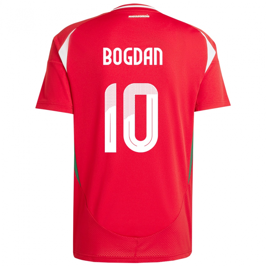 Børn Ungarn Hunor Bogdán #10 Rød Hjemmebane Spillertrøjer 24-26 Trøje T-Shirt