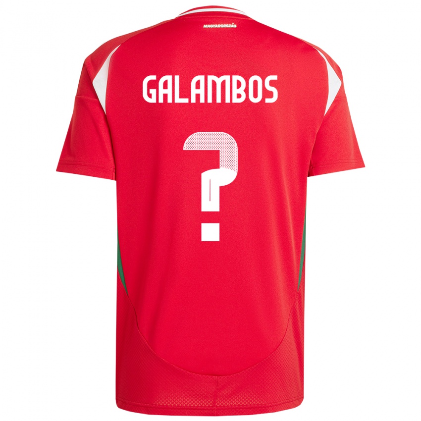 Børn Ungarn János Galambos #0 Rød Hjemmebane Spillertrøjer 24-26 Trøje T-Shirt