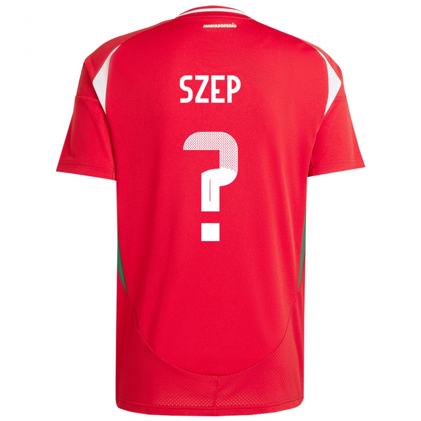 Børn Ungarn Márton Szép #0 Rød Hjemmebane Spillertrøjer 24-26 Trøje T-Shirt