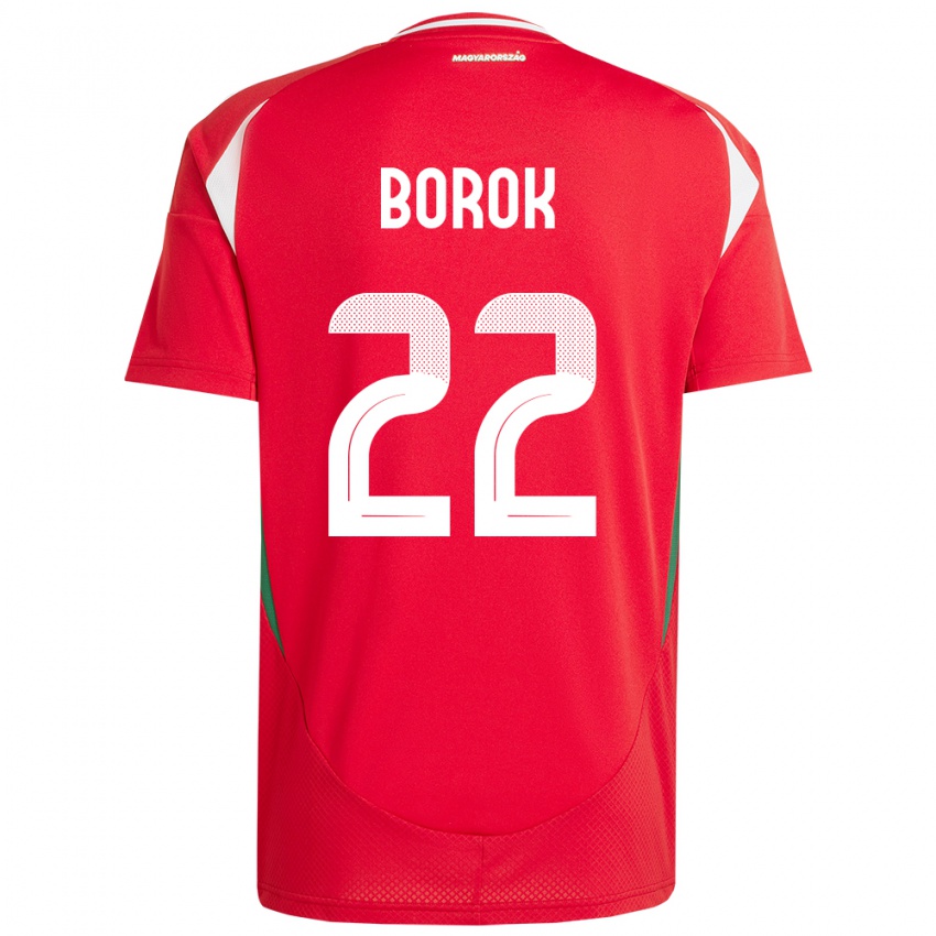 Børn Ungarn Dorina Borók #22 Rød Hjemmebane Spillertrøjer 24-26 Trøje T-Shirt