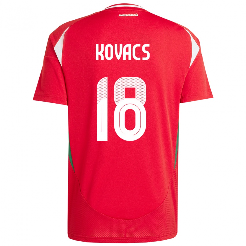 Børn Ungarn Laura Kovács #18 Rød Hjemmebane Spillertrøjer 24-26 Trøje T-Shirt