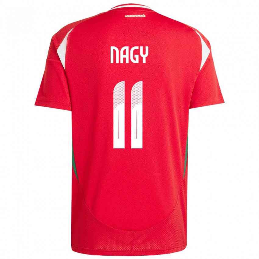 Børn Ungarn Virág Nagy #11 Rød Hjemmebane Spillertrøjer 24-26 Trøje T-Shirt