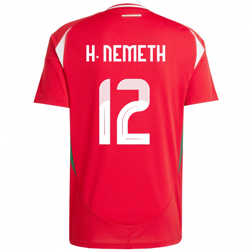 Børn Ungarn Hanna Németh #12 Rød Hjemmebane Spillertrøjer 24-26 Trøje T-Shirt