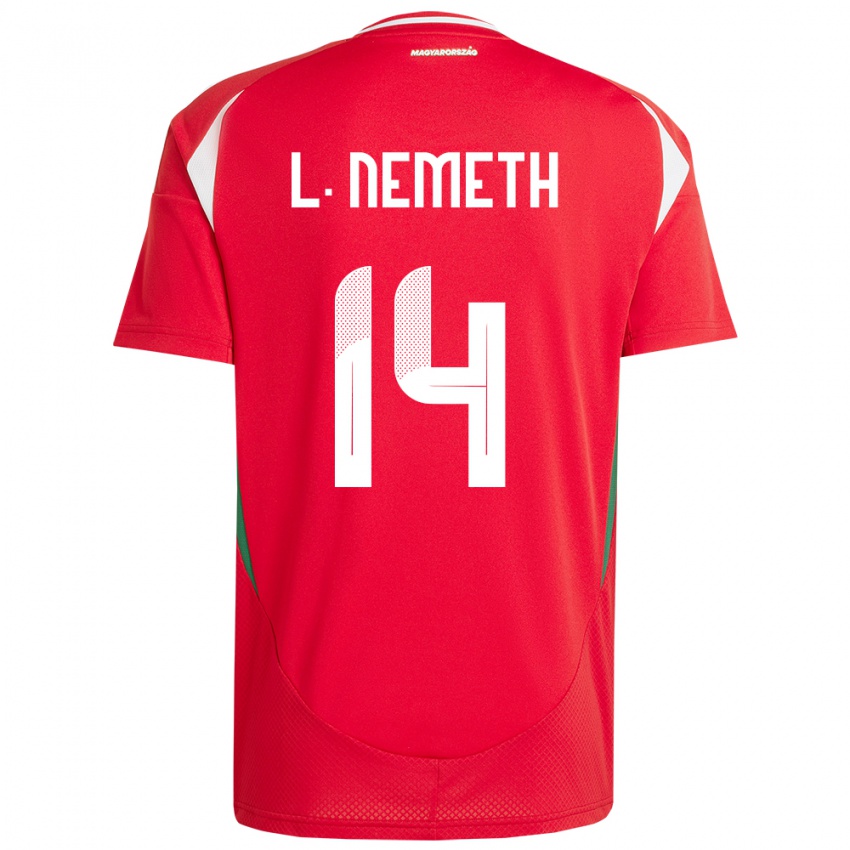 Børn Ungarn Loretta Németh #14 Rød Hjemmebane Spillertrøjer 24-26 Trøje T-Shirt