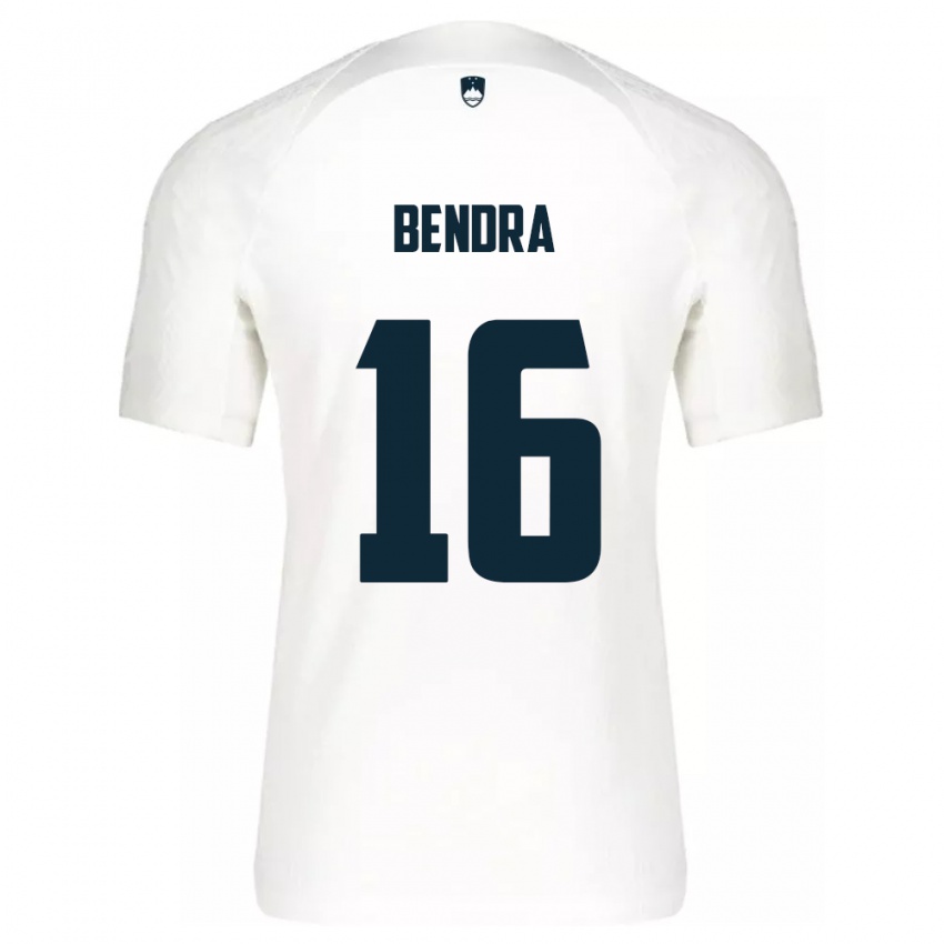 Børn Slovenien Kristjan Bendra #16 Hvid Hjemmebane Spillertrøjer 24-26 Trøje T-Shirt