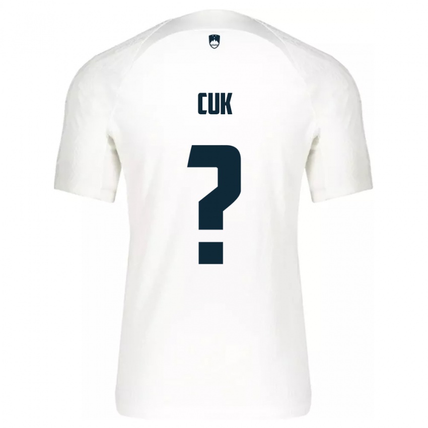 Børn Slovenien Tine Cuk #0 Hvid Hjemmebane Spillertrøjer 24-26 Trøje T-Shirt