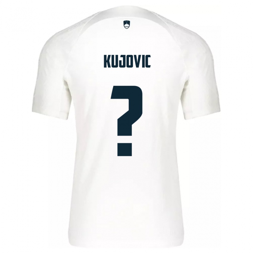 Børn Slovenien Tian Kujovic #0 Hvid Hjemmebane Spillertrøjer 24-26 Trøje T-Shirt