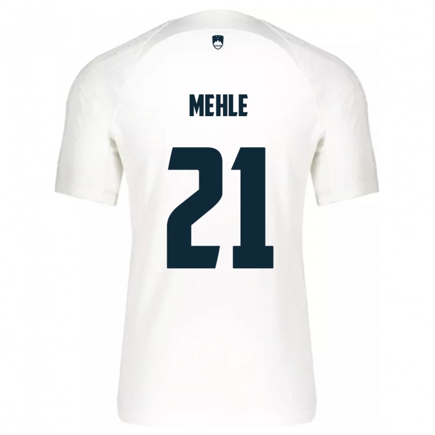 Børn Slovenien Matej Mehle #21 Hvid Hjemmebane Spillertrøjer 24-26 Trøje T-Shirt