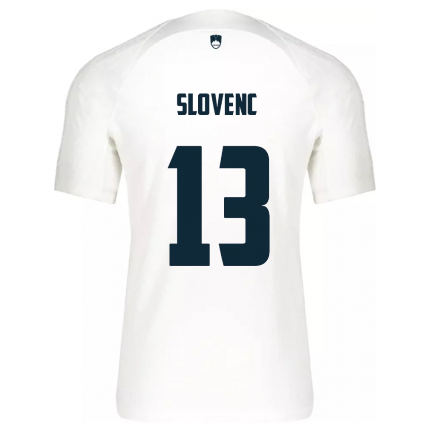 Børn Slovenien Nejc Slovenc #13 Hvid Hjemmebane Spillertrøjer 24-26 Trøje T-Shirt