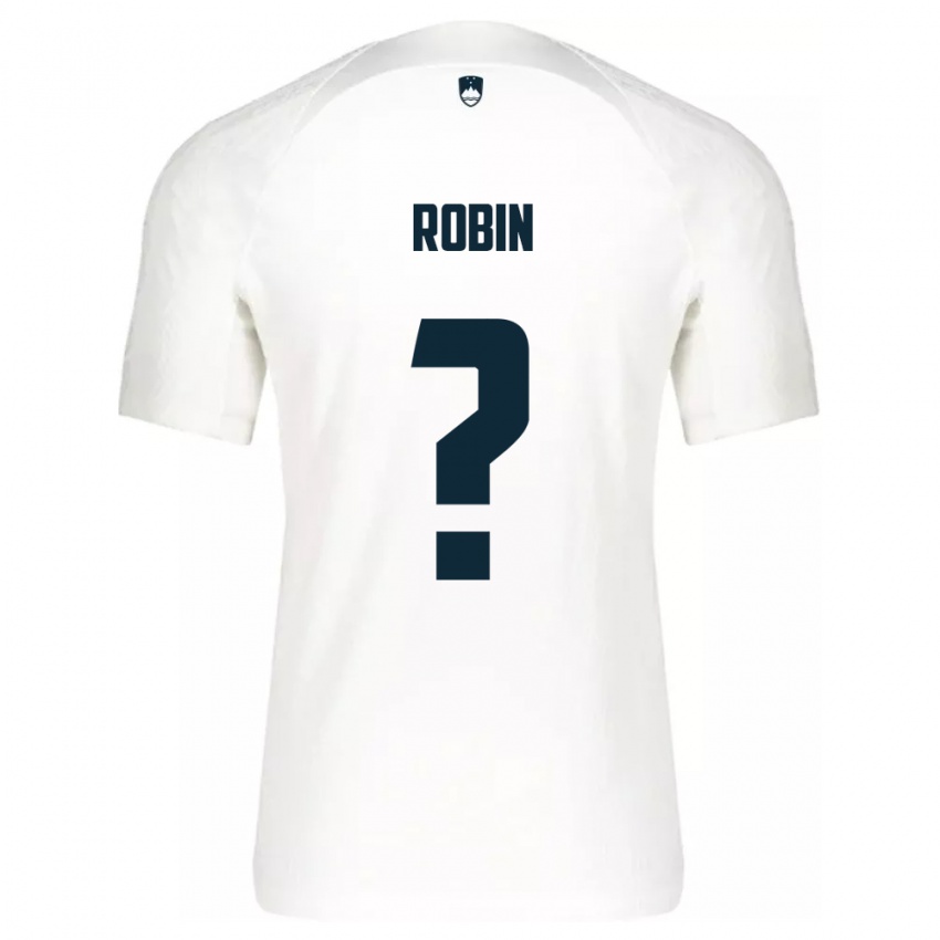 Børn Slovenien Jaka Robin #0 Hvid Hjemmebane Spillertrøjer 24-26 Trøje T-Shirt