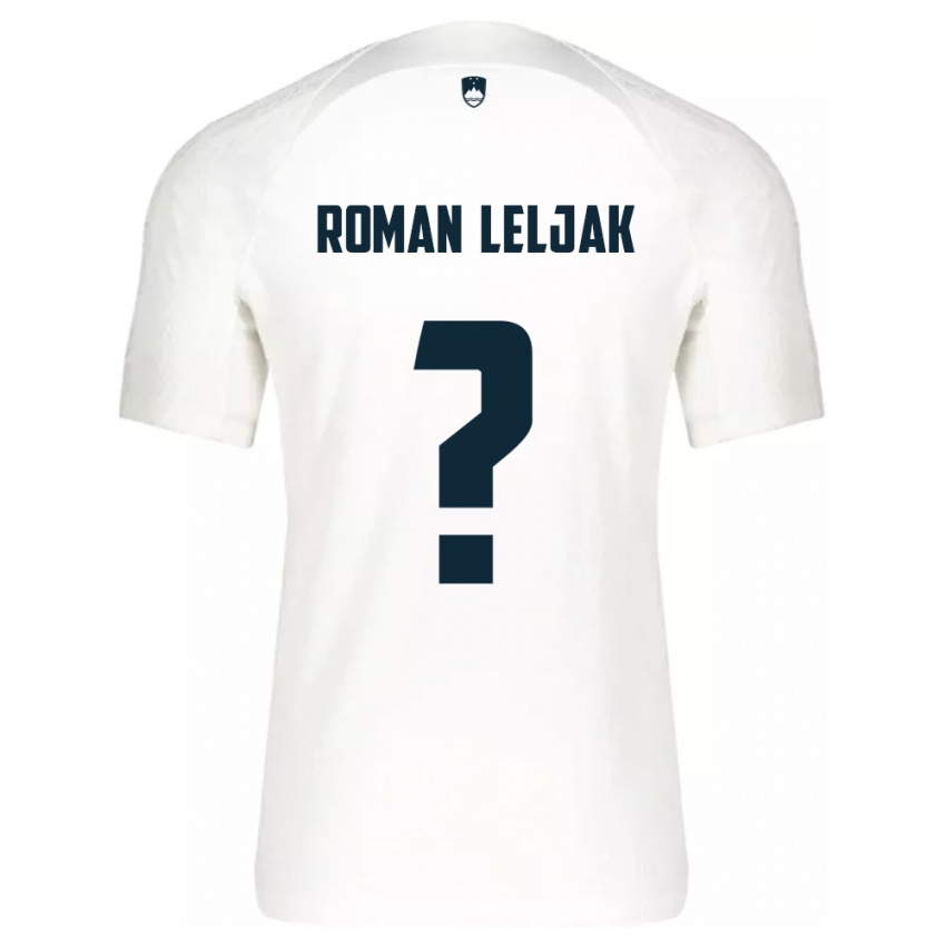 Børn Slovenien Nejc Roman Leljak #0 Hvid Hjemmebane Spillertrøjer 24-26 Trøje T-Shirt