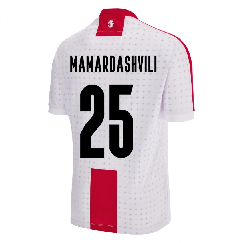 Børn Georgia Giorgi Mamardashvili #25 Hvid Hjemmebane Spillertrøjer 24-26 Trøje T-Shirt