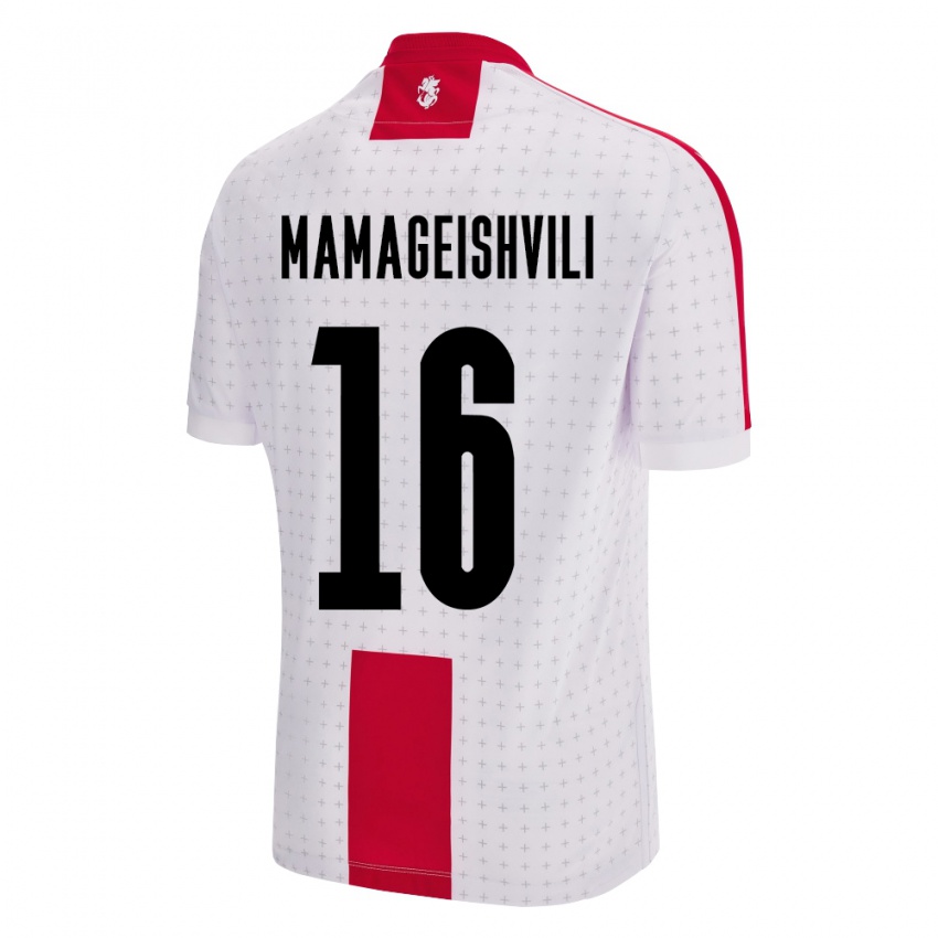 Børn Georgia Gizo Mamageishvili #16 Hvid Hjemmebane Spillertrøjer 24-26 Trøje T-Shirt