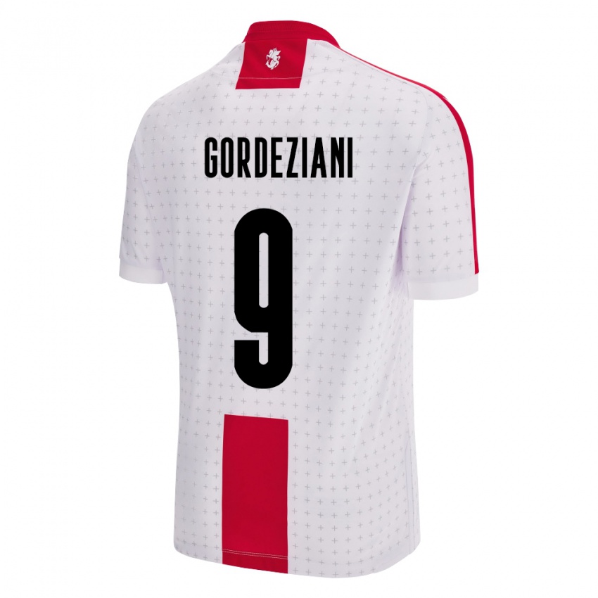 Børn Georgia Vasilios Gordeziani #9 Hvid Hjemmebane Spillertrøjer 24-26 Trøje T-Shirt