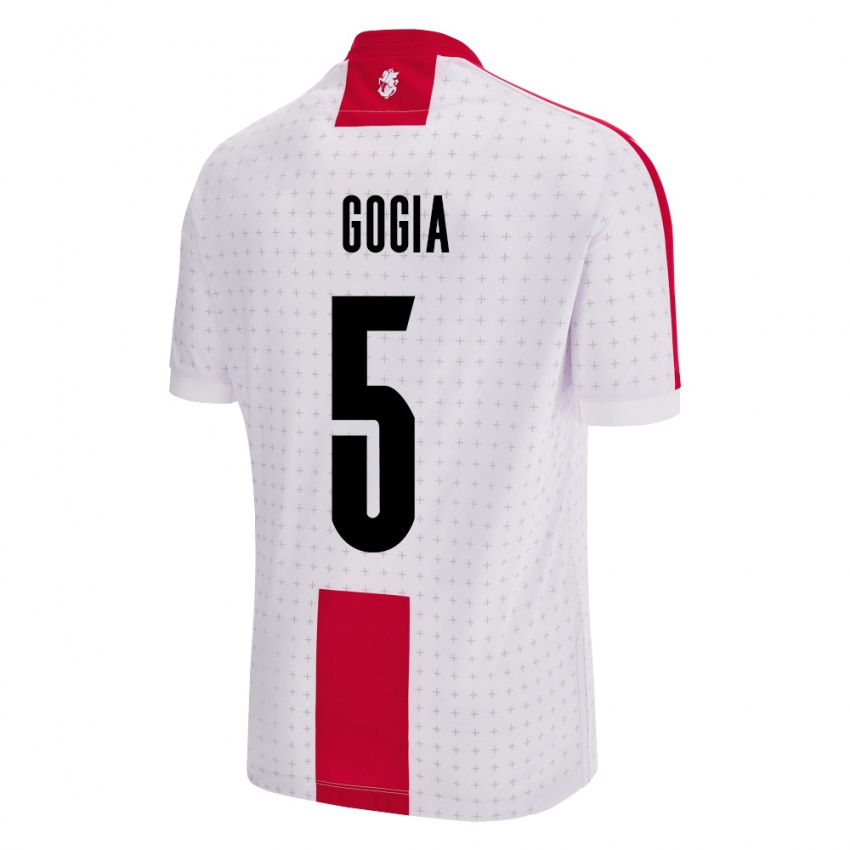 Børn Georgia Gigi Gogia #5 Hvid Hjemmebane Spillertrøjer 24-26 Trøje T-Shirt