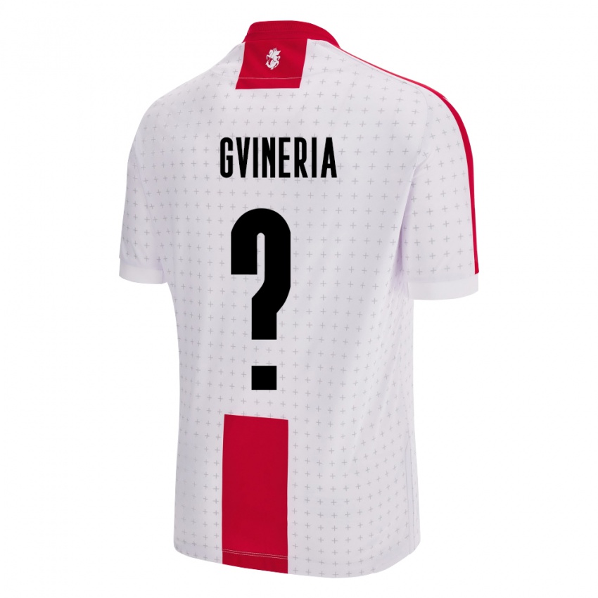 Børn Georgia Akaki Gvineria #0 Hvid Hjemmebane Spillertrøjer 24-26 Trøje T-Shirt