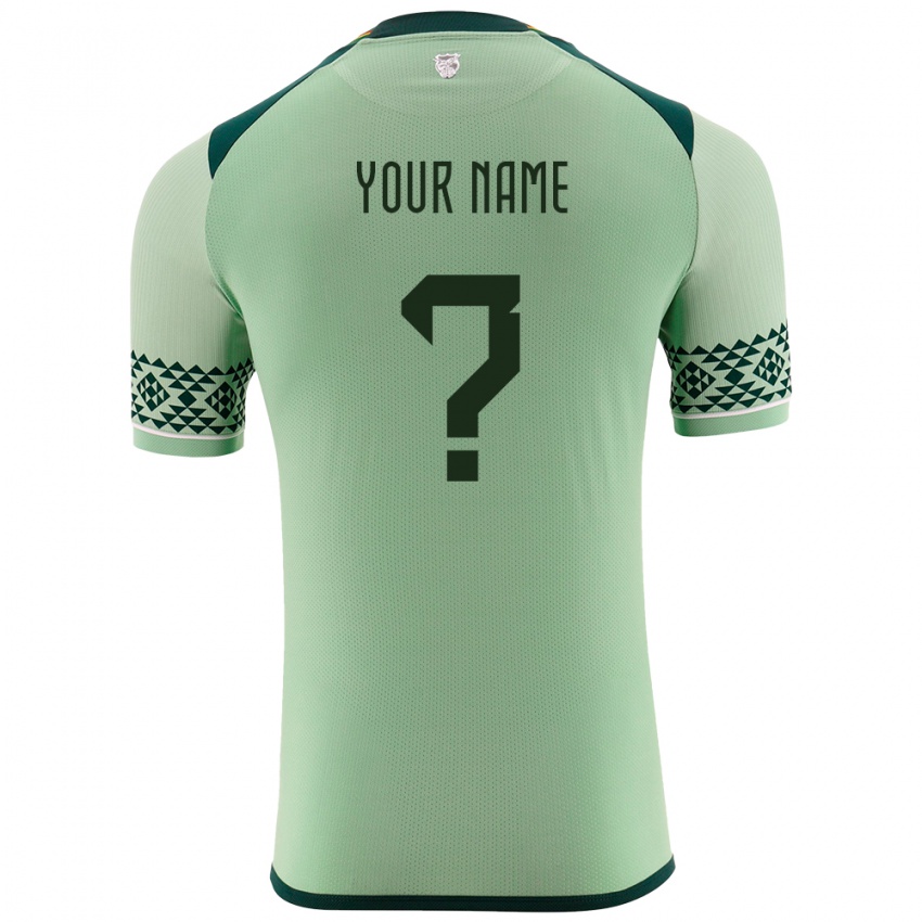 Børn Bolivia Dit Navn #0 Lysegrøn Hjemmebane Spillertrøjer 24-26 Trøje T-Shirt