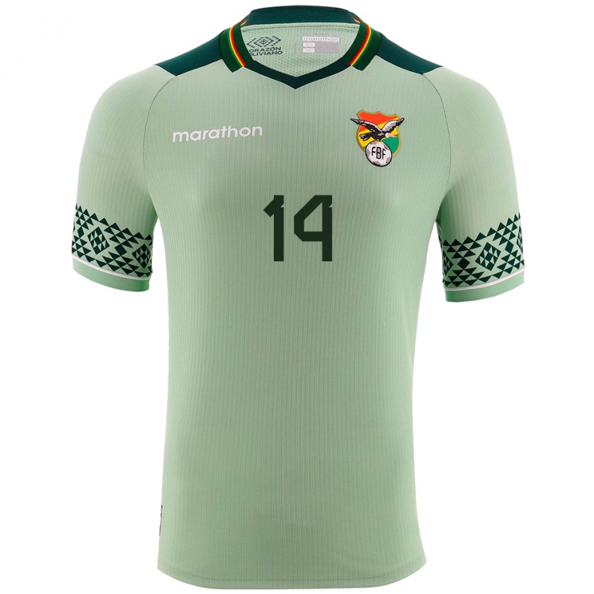 Børn Bolivia Robson Matheus #14 Lysegrøn Hjemmebane Spillertrøjer 24-26 Trøje T-Shirt