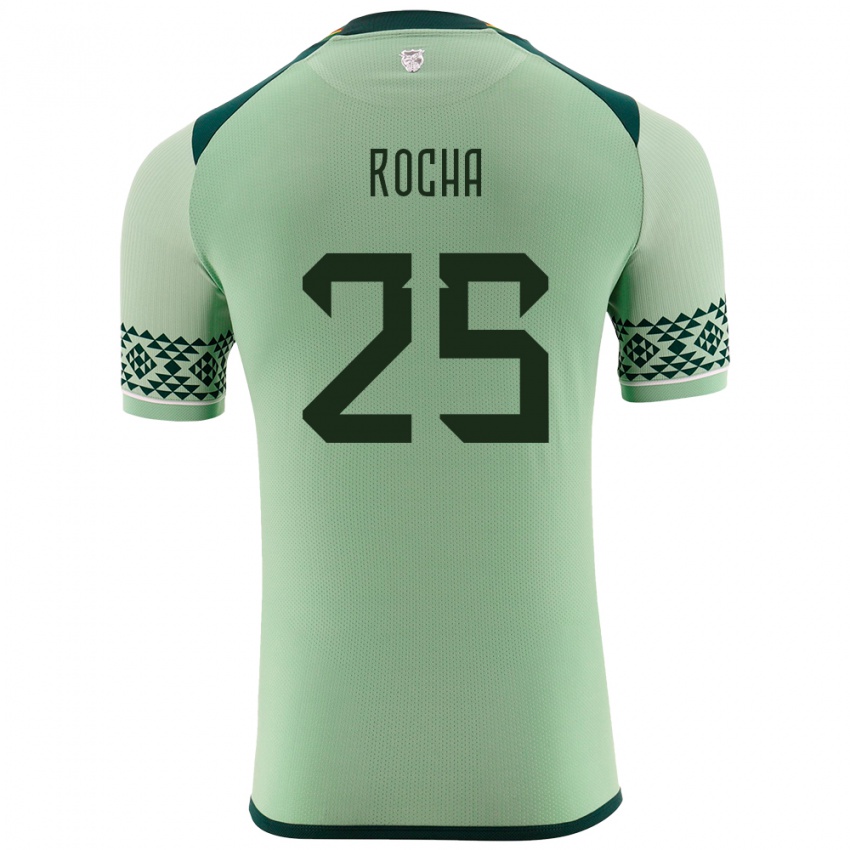 Børn Bolivia Yomar Rocha #25 Lysegrøn Hjemmebane Spillertrøjer 24-26 Trøje T-Shirt