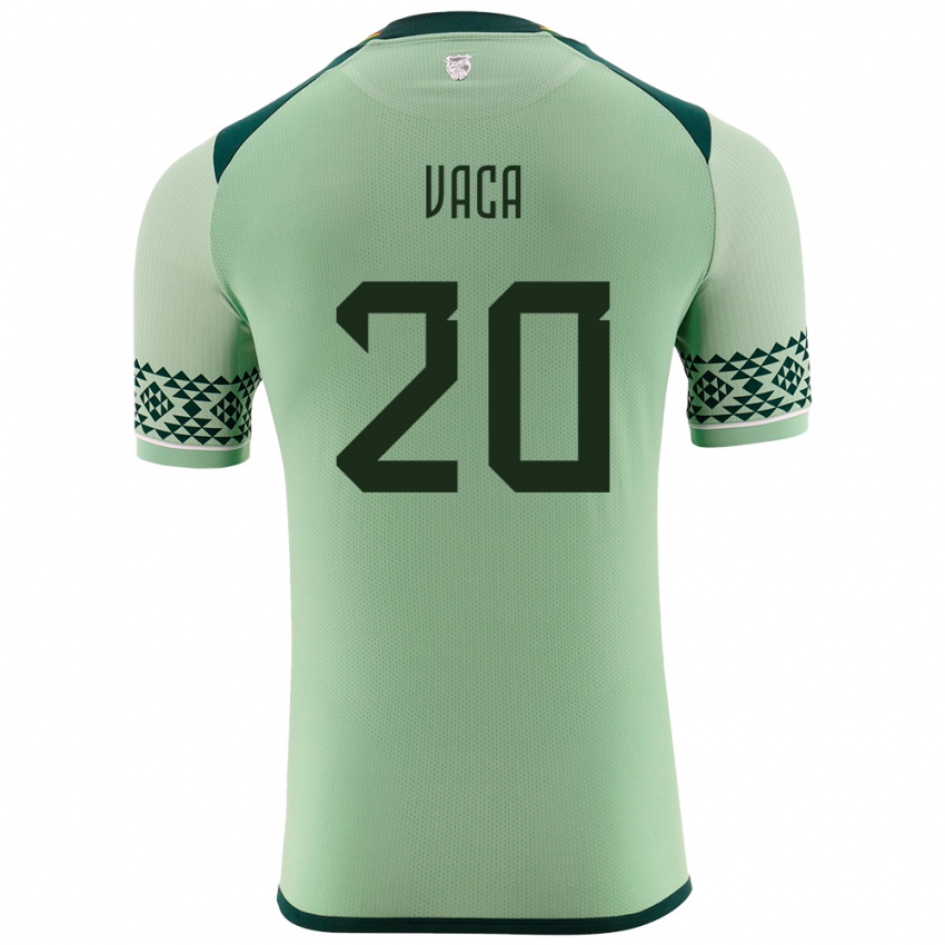 Børn Bolivia Pablo Vaca #20 Lysegrøn Hjemmebane Spillertrøjer 24-26 Trøje T-Shirt