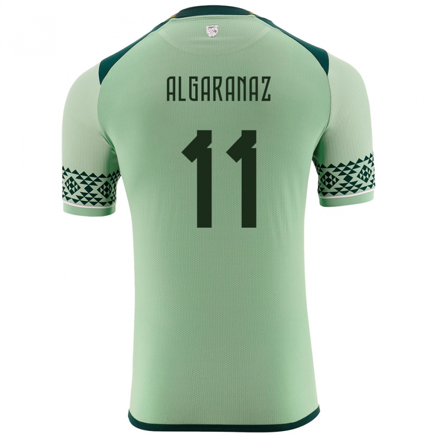 Børn Bolivia Carmelo Algarañaz #11 Lysegrøn Hjemmebane Spillertrøjer 24-26 Trøje T-Shirt