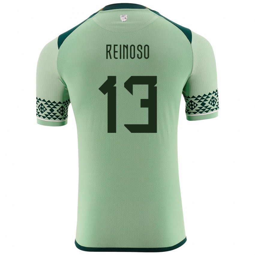 Børn Bolivia Jair Reinoso #13 Lysegrøn Hjemmebane Spillertrøjer 24-26 Trøje T-Shirt