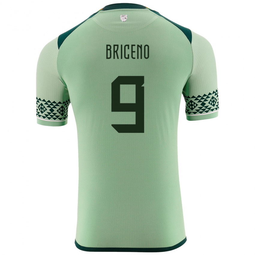 Børn Bolivia José Briceño #9 Lysegrøn Hjemmebane Spillertrøjer 24-26 Trøje T-Shirt