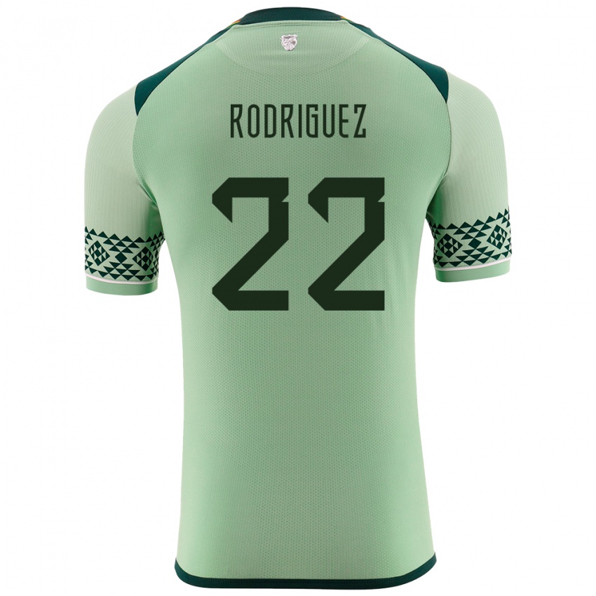 Børn Bolivia Carlitos Rodriguez #22 Lysegrøn Hjemmebane Spillertrøjer 24-26 Trøje T-Shirt