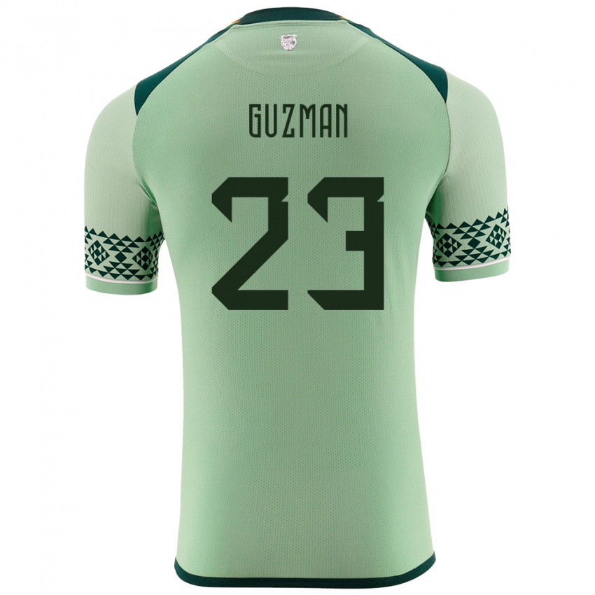 Børn Bolivia Leonardo Guzmán #23 Lysegrøn Hjemmebane Spillertrøjer 24-26 Trøje T-Shirt