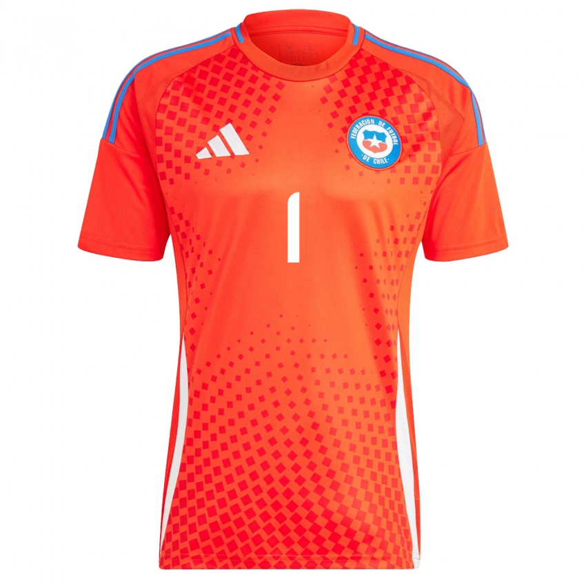 Børn Chile Claudio Bravo #1 Rød Hjemmebane Spillertrøjer 24-26 Trøje T-Shirt