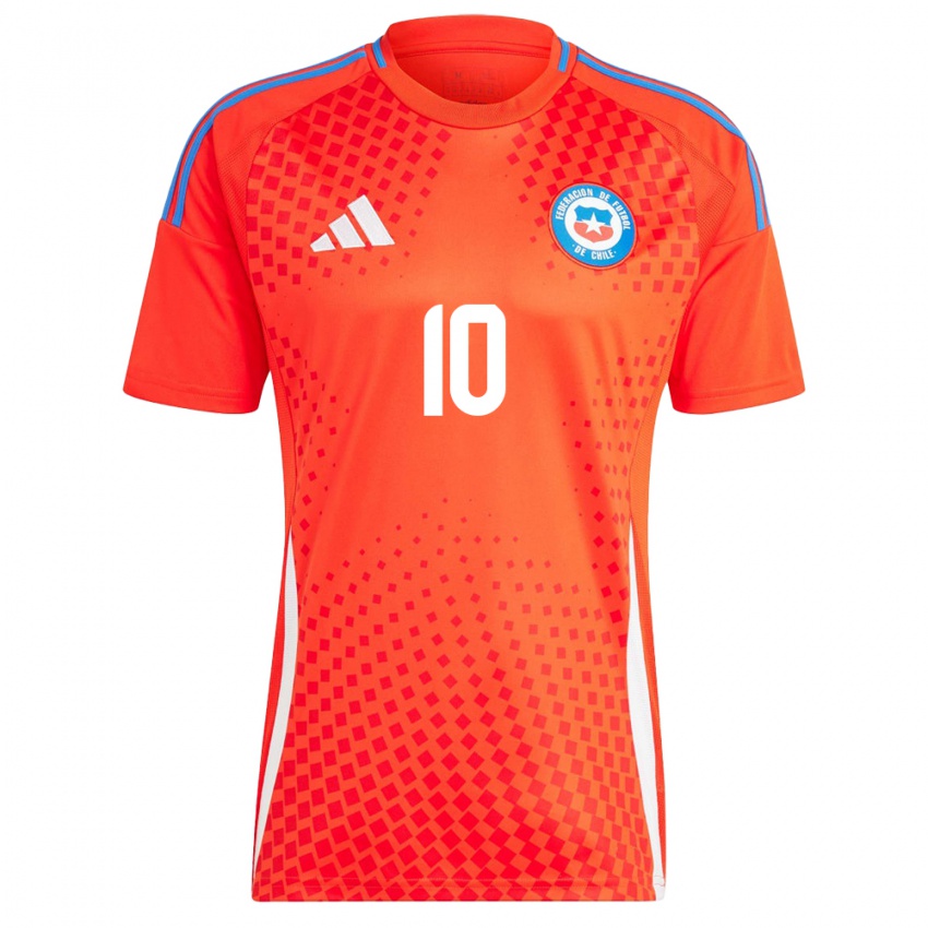 Børn Chile Alexis Sánchez #10 Rød Hjemmebane Spillertrøjer 24-26 Trøje T-Shirt