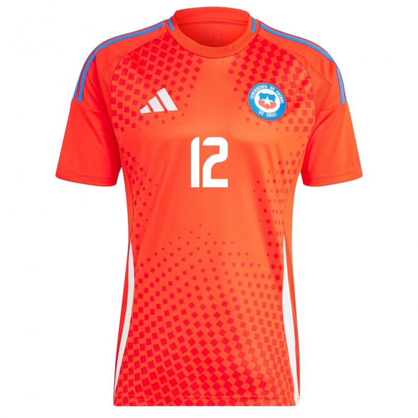 Børn Chile Gabriela Bórquez #12 Rød Hjemmebane Spillertrøjer 24-26 Trøje T-Shirt